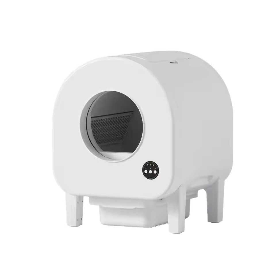 OEM Smart Automatic Eco-friendly Large Capacity 68L Quadrate Plastic Cat Litter Box Odor Control Easy Clean Phone APP Accessory