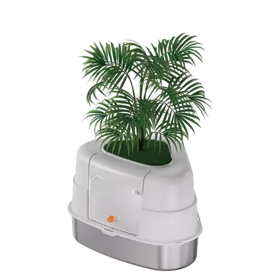 Stainless Steel Cat Litter Box Top Plant Decor | 80L Eco-Friendly Large Capacity Easy Clean Corrosion Resistant for Living Room